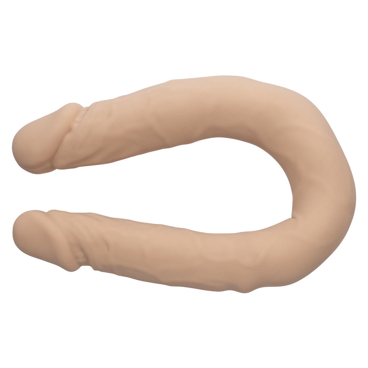 Silicone Studs Bend and Hold Dual Dong 12"- Ivory