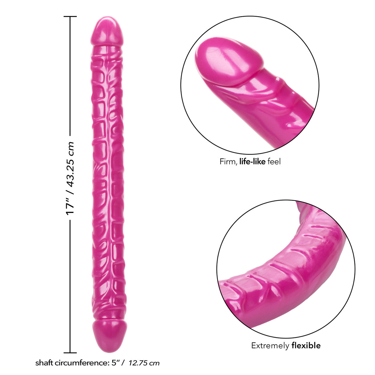Size Queen® 17" - Pink Double Dong