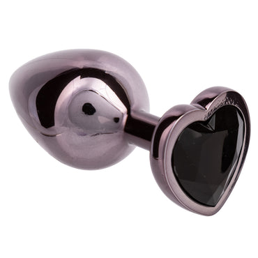 Jewel Large Black Diamond Heart Plug