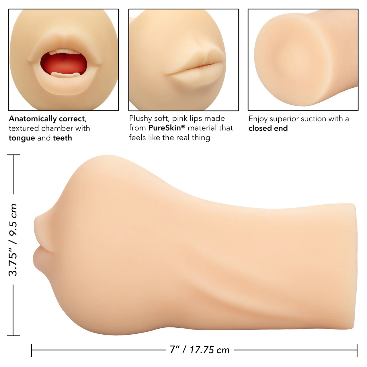 Stroke It Mouth Stroker - Ivory