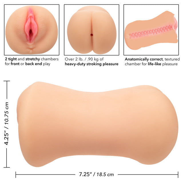 Stroke It® Dual Entry Pussy & Ass - Ivory