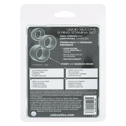 Alpha™ Liquid Silicone 3 Ring Stamina Set
