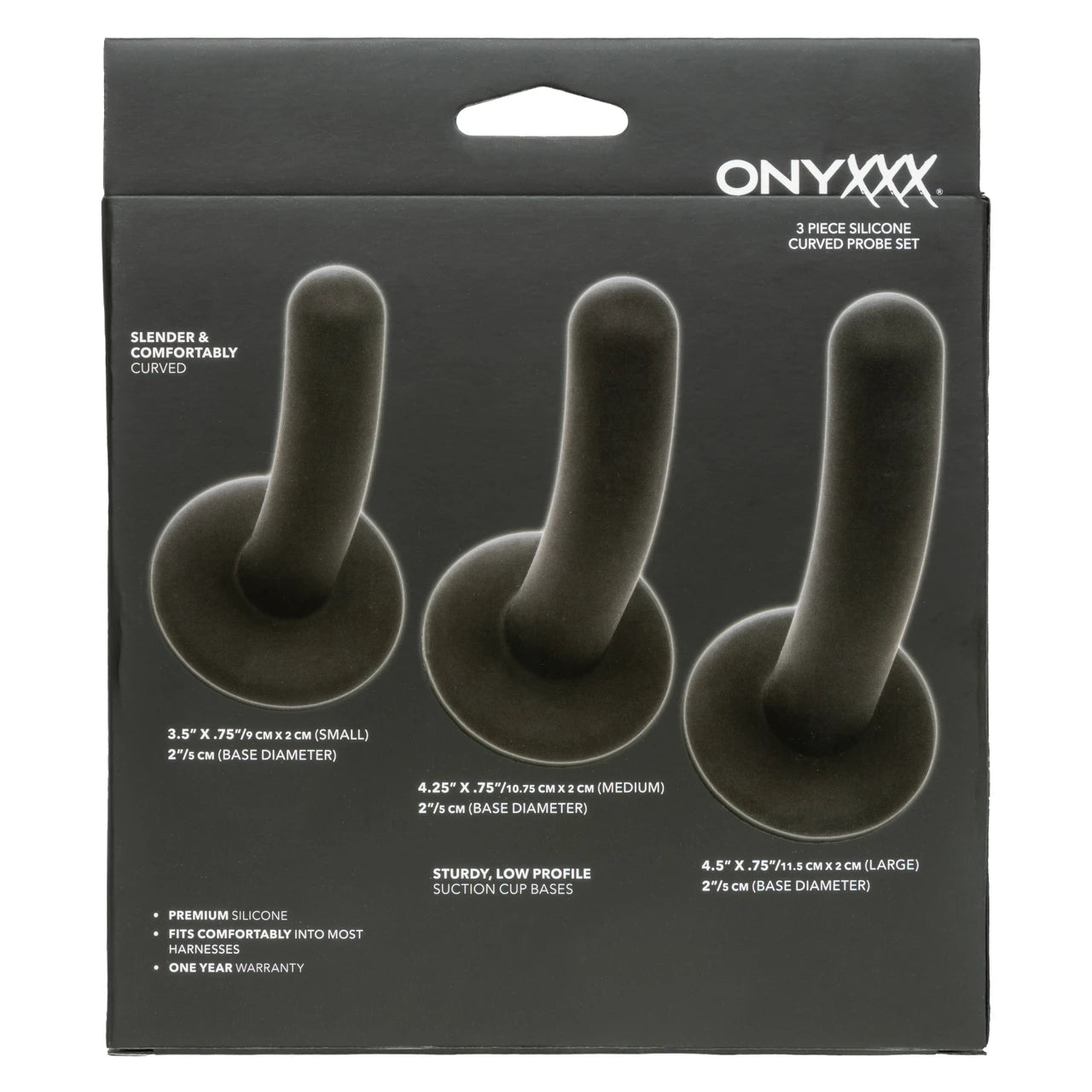 Onyxxx® 3 Piece Silicone Curved Probe Set
