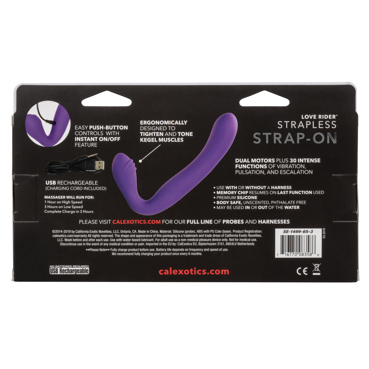 Her Royal Harness® Love Rider® Strapless Strap-On - Purple
