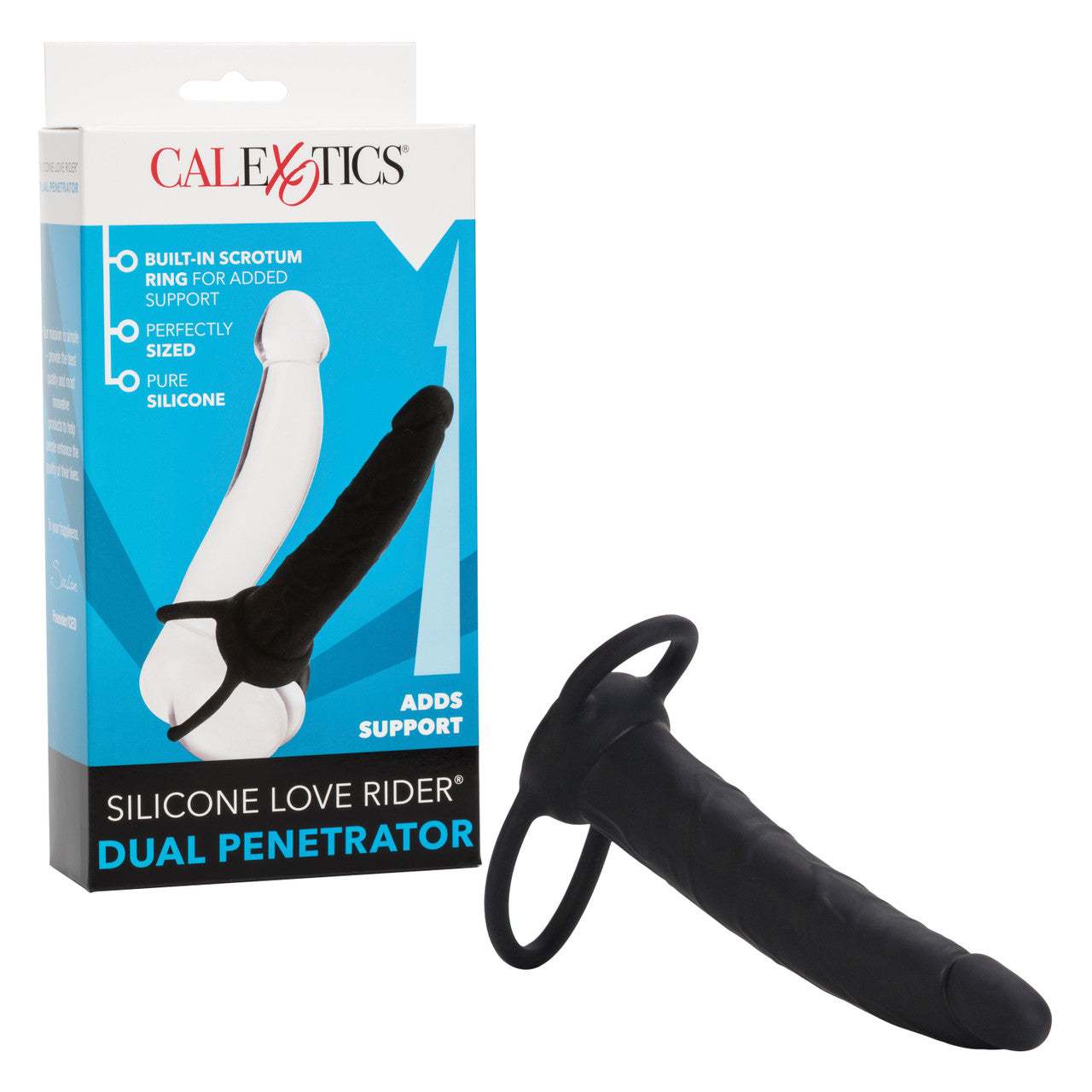 Silicone Love Rider® Dual Penetrator - Black