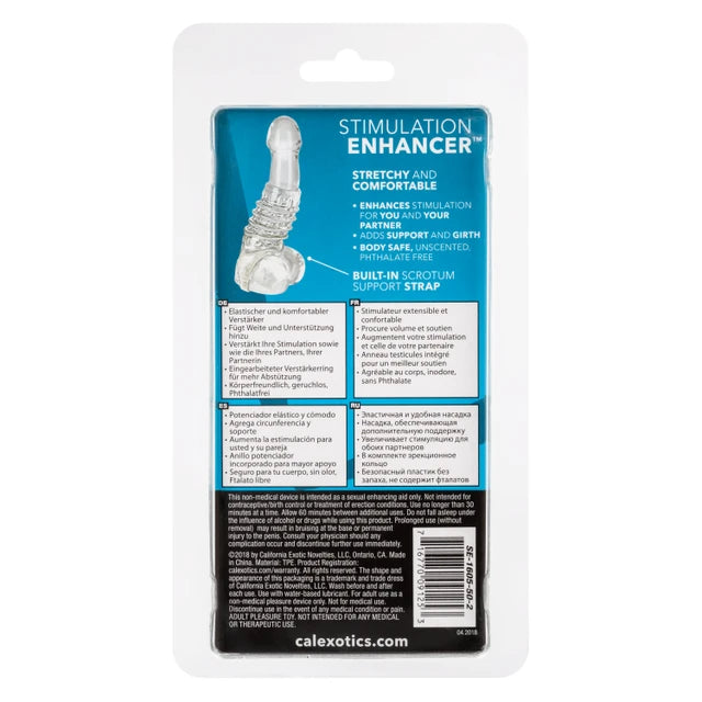 Stimulation Enhancer Penis Sleeve - Clear