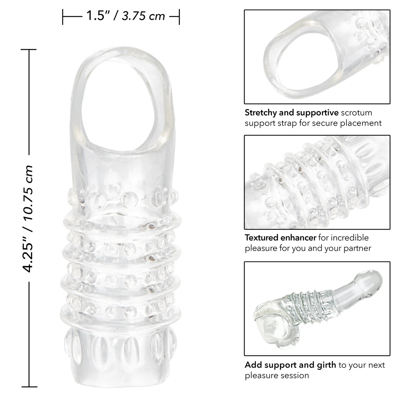Stimulation Enhancer Penis Sleeve - Clear