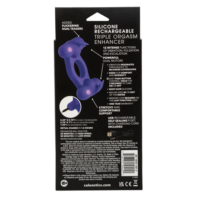 Triple Orgasm Enhancer Cock Ring