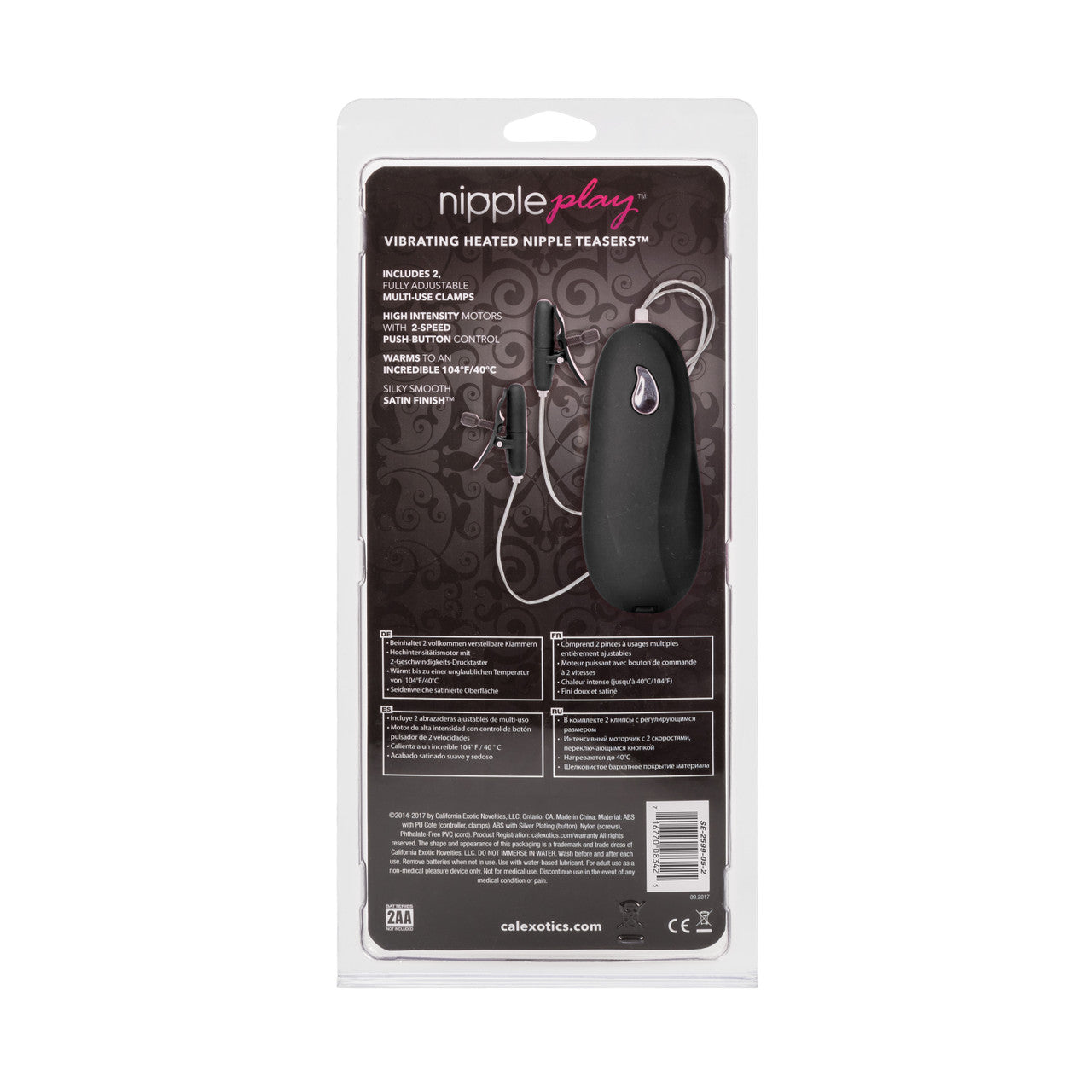 Nipple Play® Vibrating Heated Nipple Teasers - Black