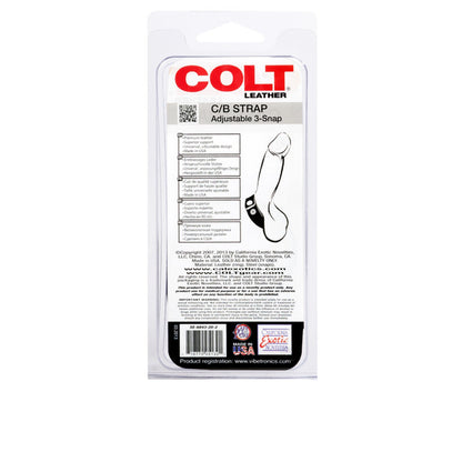 COLT® Leather C/B Strap Adjustable 3-Snap
