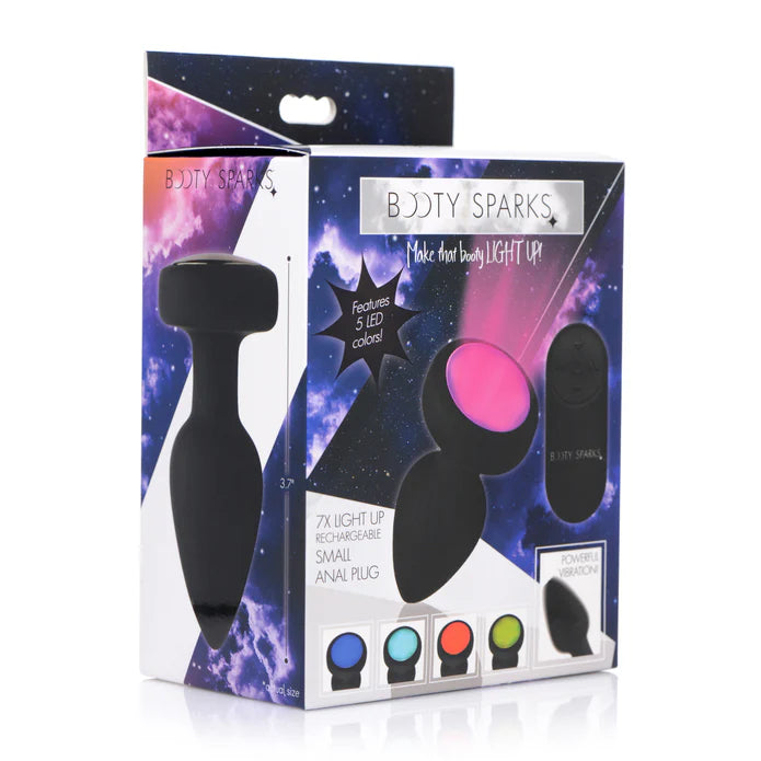 7X Light Up Rechargeable Anal Plug - Small