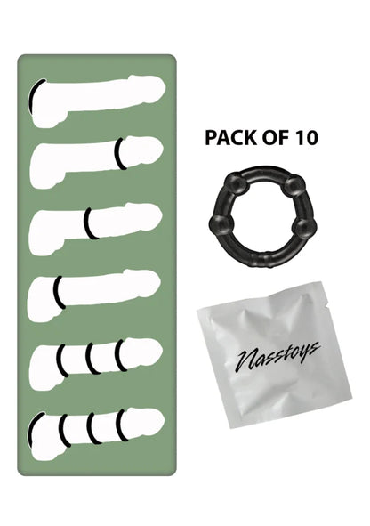 My Ten Erection Rings - Beaded Comfort Rings