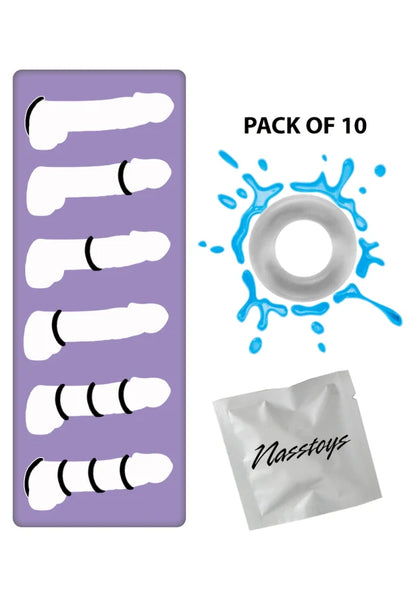 My Ten Erection Rings - Lube + Tight Firm Rings