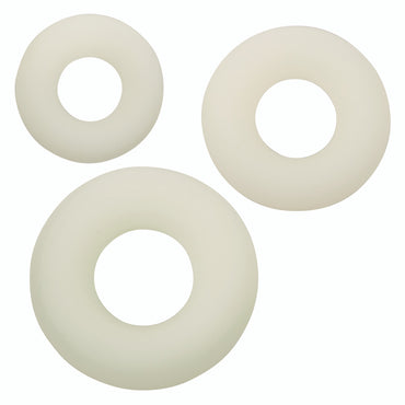 Alpha™ Liquid Silicone 3 Ring Set - Glow-In-The-Dark