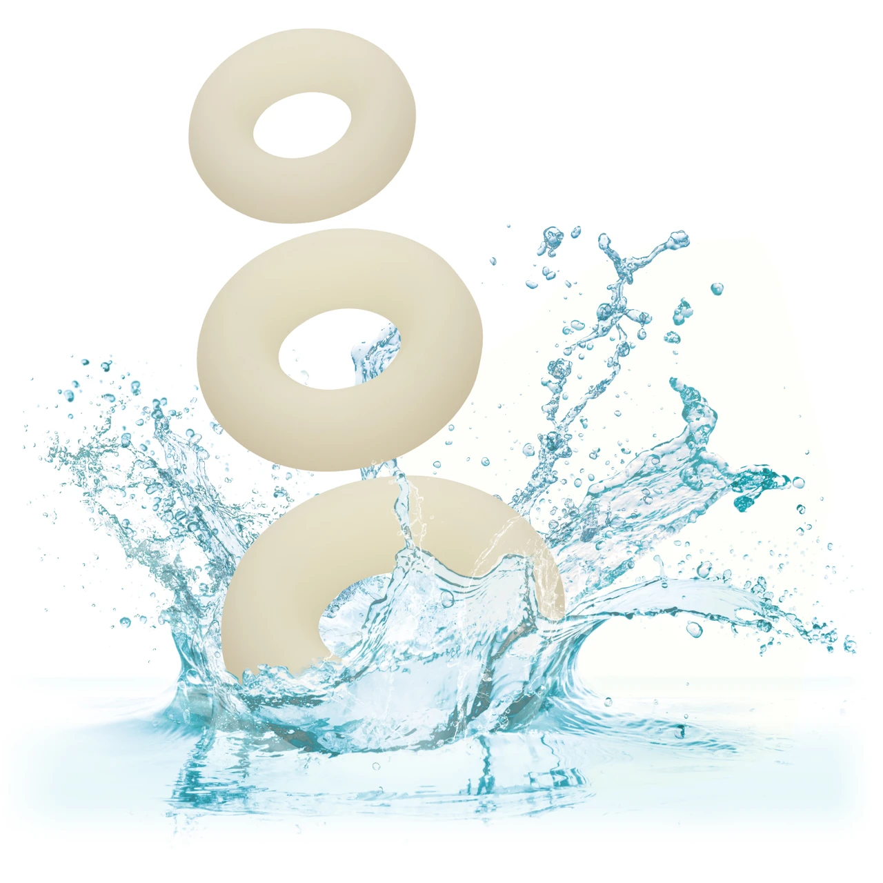 Alpha™ Liquid Silicone 3 Ring Set - Glow-In-The-Dark
