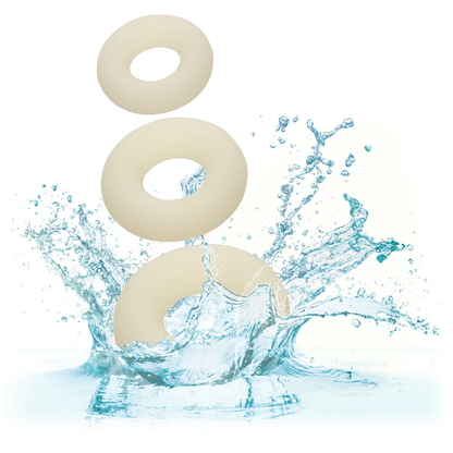 Alpha™ Liquid Silicone 3 Ring Set - Glow-In-The-Dark