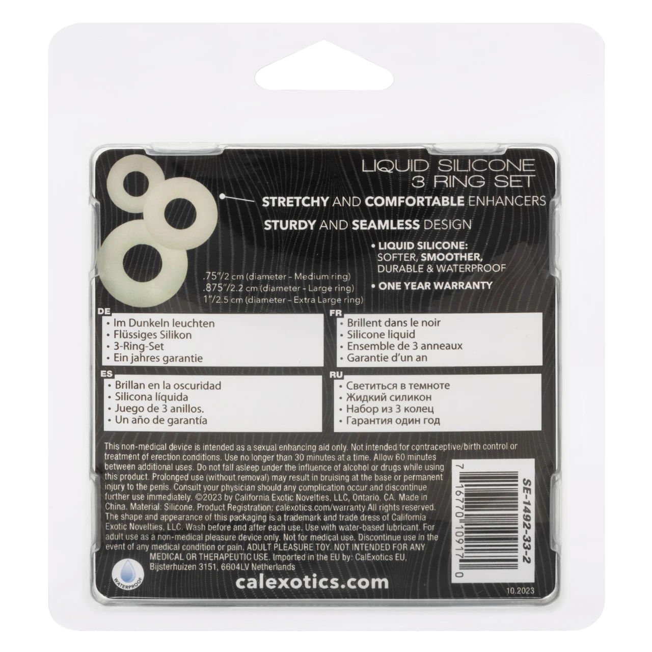 Alpha™ Liquid Silicone 3 Ring Set - Glow-In-The-Dark