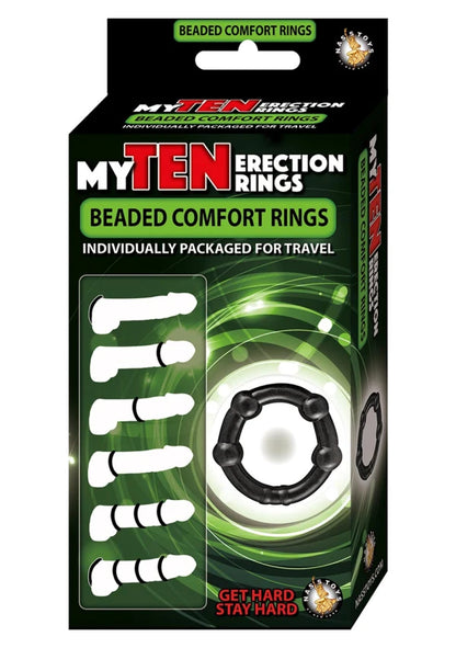 My Ten Erection Rings - Beaded Comfort Rings