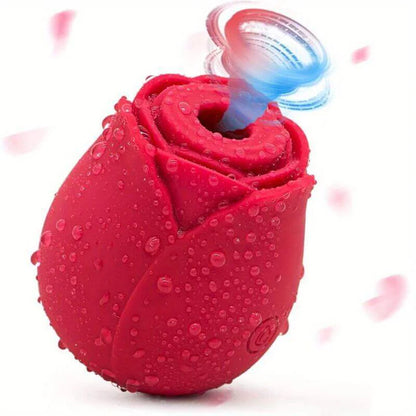 Rose Sucking Vibrator - Red