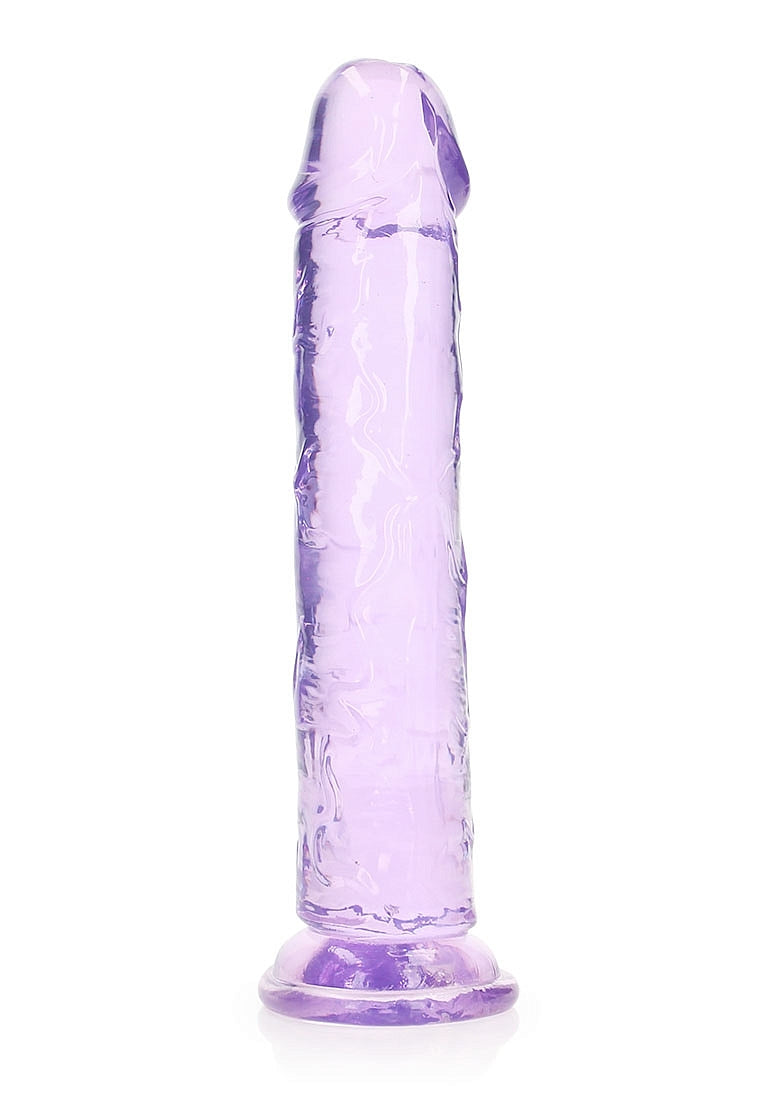 RealRock Crystal Clear 9" Dildo - Purple