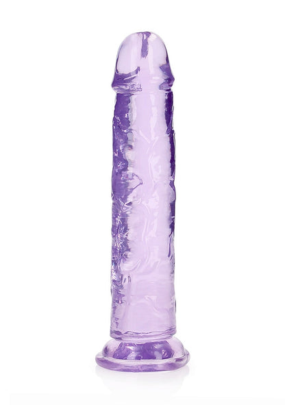 RealRock Crystal Clear 9" Dildo - Purple