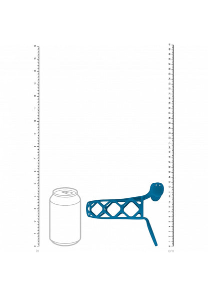 LEVELZ Vibrating Cock Cage & Ball Ring - Teal