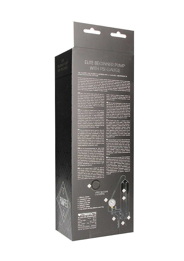Elite Beginners Pump with PSI Gage - Black