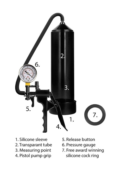 Elite Beginners Pump with PSI Gage - Black