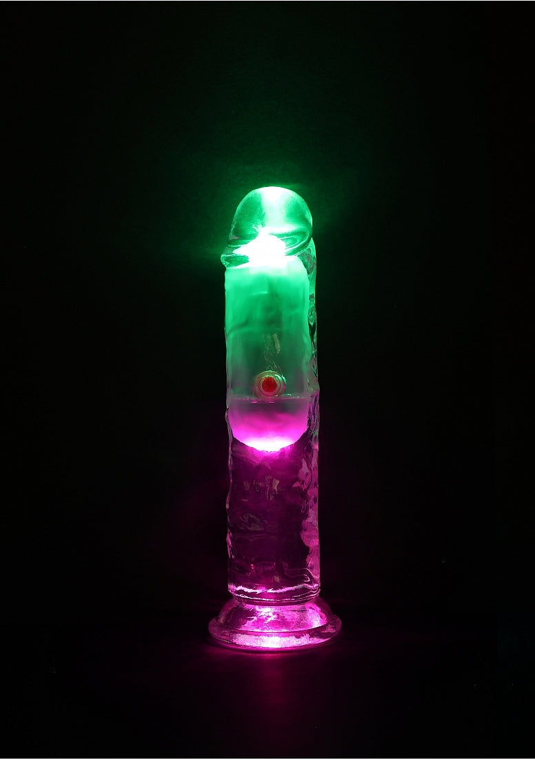 RealRock Remote Control LED Vibrating Dildo- 6"