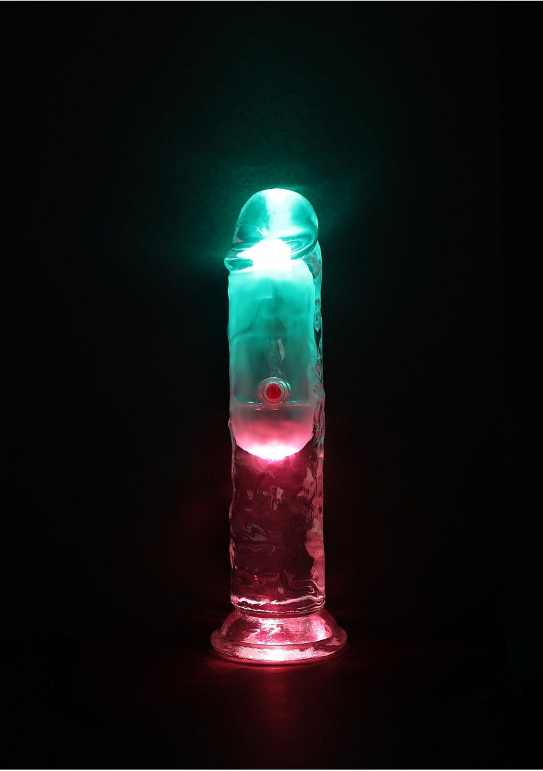 RealRock Remote Control LED Vibrating Dildo- 6"