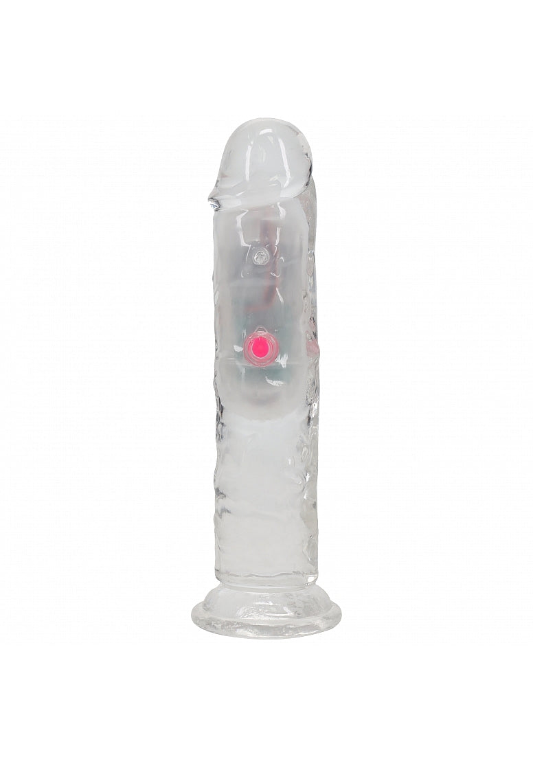 RealRock Remote Control LED Vibrating Dildo- 6"