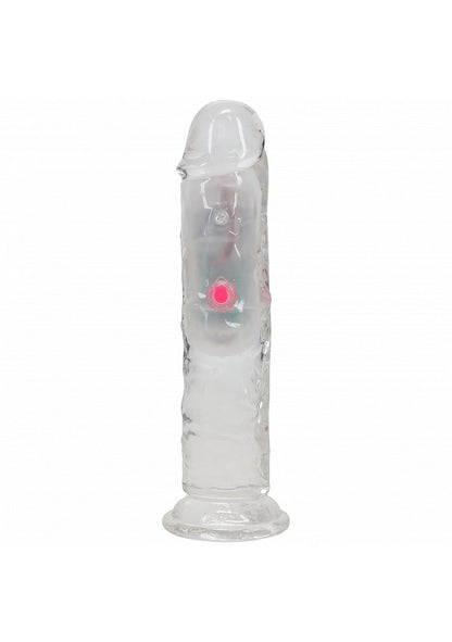 RealRock Remote Control LED Vibrating Dildo- 6"