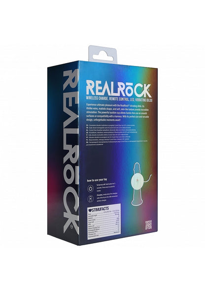 RealRock Remote Control LED Vibrating Dildo- 6"