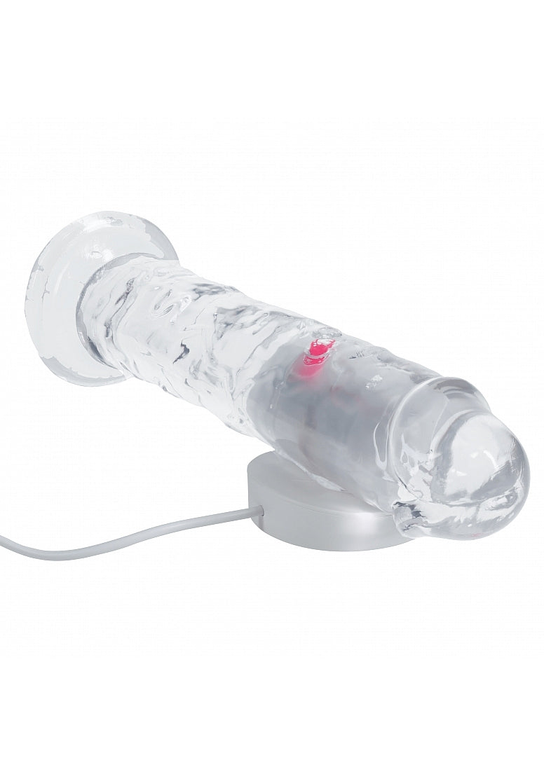 RealRock Remote Control LED Vibrating Dildo- 6"