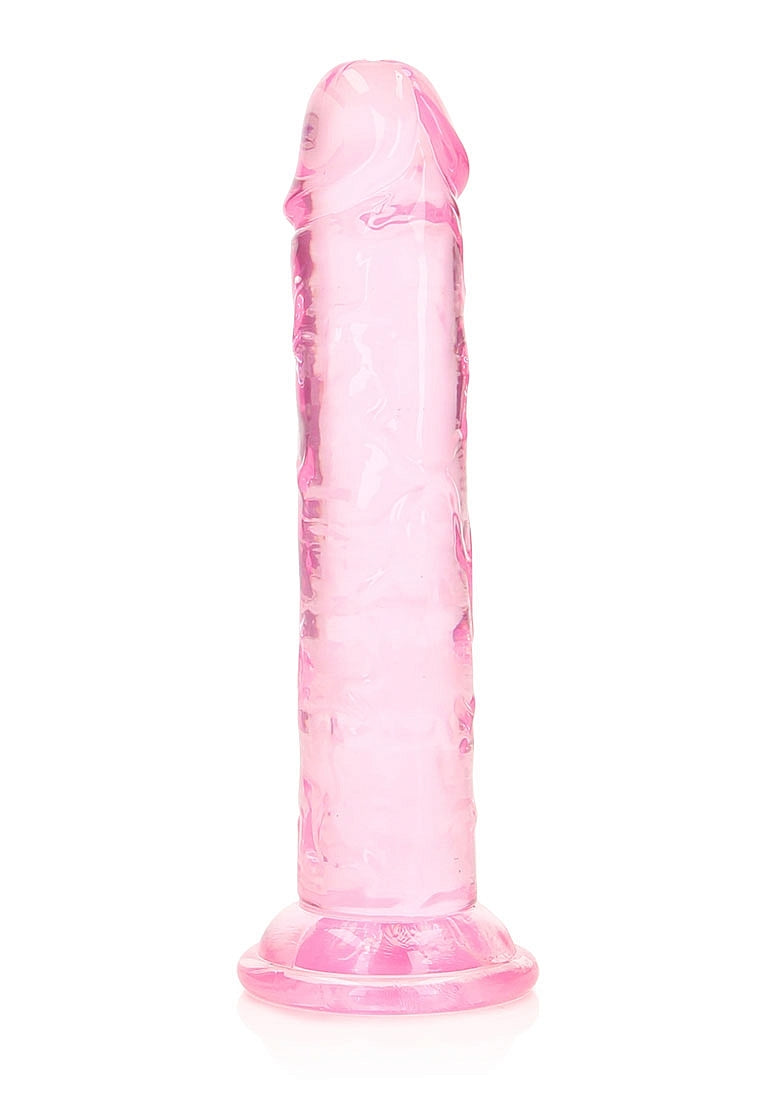 RealRock 6" Crystal Clear Pink Dong