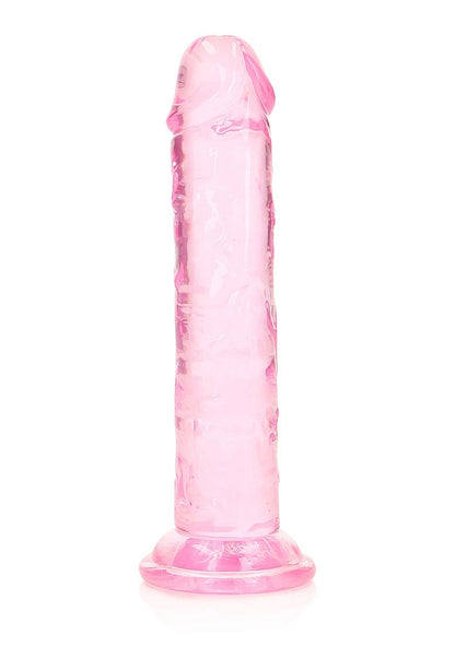 RealRock 6" Crystal Clear Pink Dong