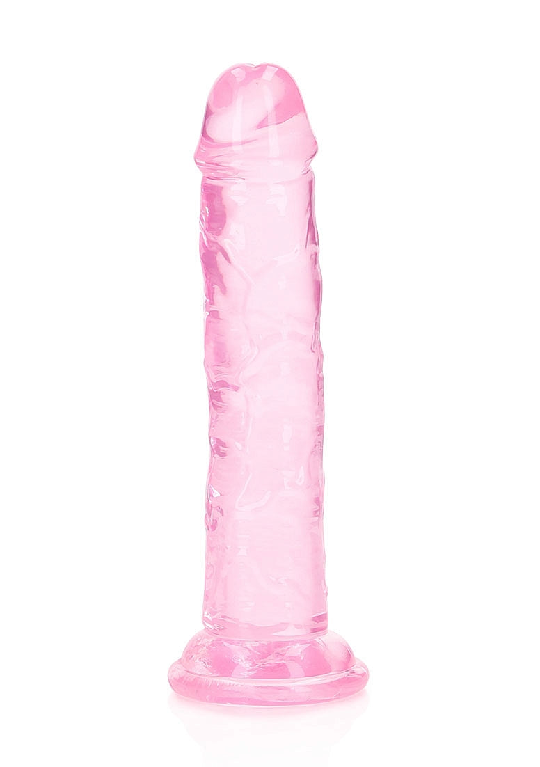 RealRock 6" Crystal Clear Pink Dong