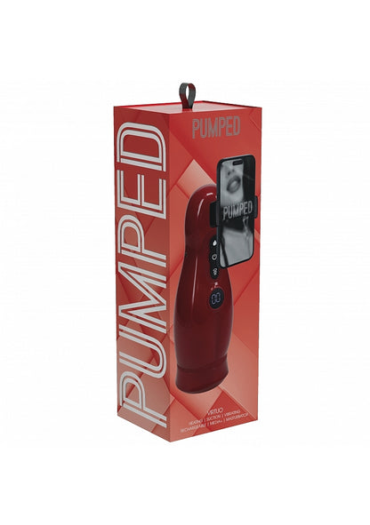 PUMPED Virtuo Masturbator w/ Phone Attachment - Metallic Red