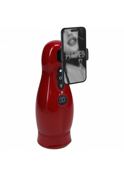 PUMPED Virtuo Masturbator w/ Phone Attachment - Metallic Red