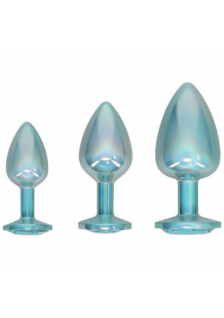 OUCH! Paris Collection Anal Plug Set - Metallic Blue