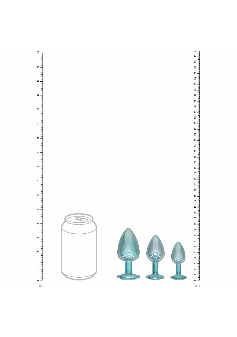 OUCH! Paris Collection Anal Plug Set - Metallic Blue