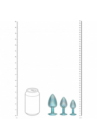 OUCH! Paris Collection Anal Plug Set - Metallic Blue