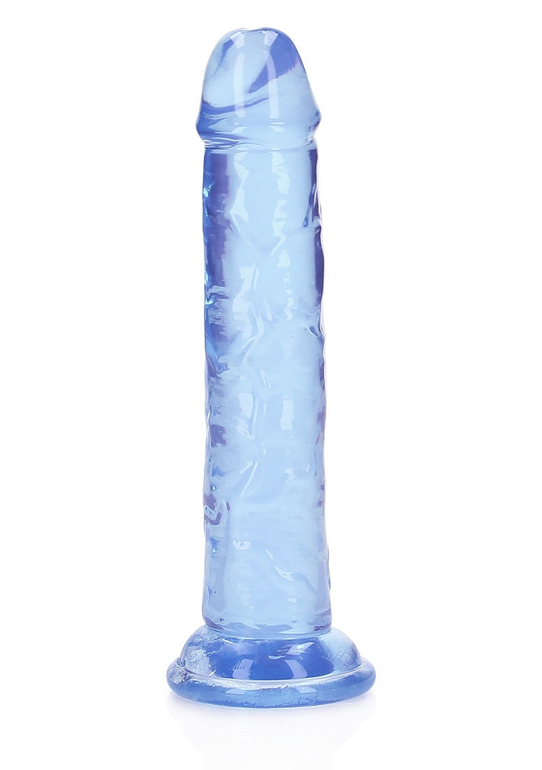 RealRock Crystal Clear Dildo - 6 " Blue