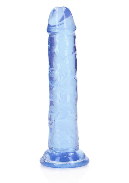 RealRock Crystal Clear Dildo - 6 " Blue