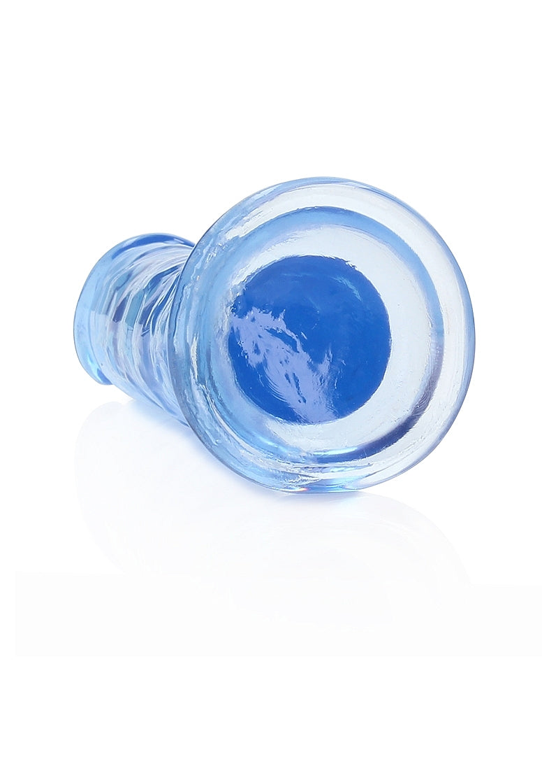 RealRock Crystal Clear Dildo - 6 " Blue