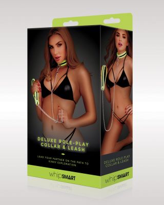 Whip Smart Glow in the Dark Deluxe Role Play Collar & Leash