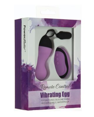 Powerbullet Remote Control Vibrating Egg - Purple
