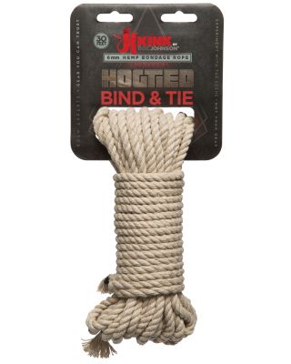 Kink Bind & Tie Hemp Bondage Rope - 30 ft Natural