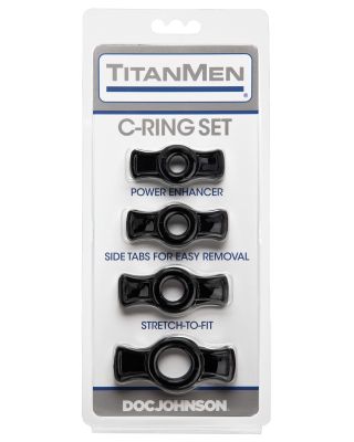 Titanmen Tools Cock Ring Set - Black