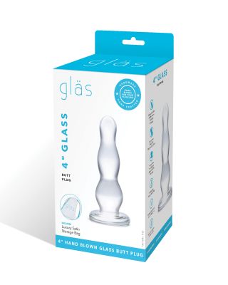 Glas 4" Butt Plug - Clear